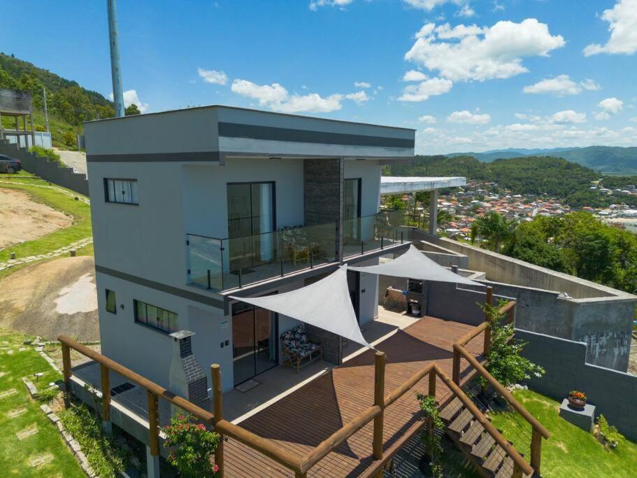 Casa Mirante Do Sol-Vista Exuberante Com Spa Governador Celso Ramos Eksteriør billede